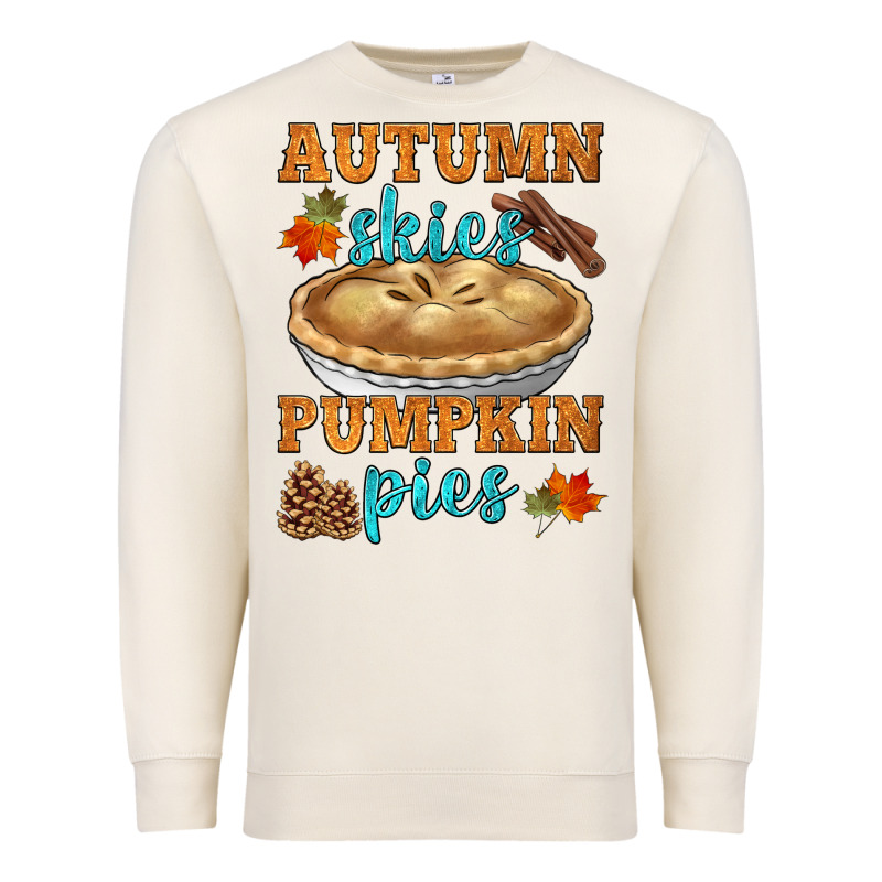 Autumn Skies Pumpkin Pies Premium Sweatshirt by HRA Design Shop | Teevron