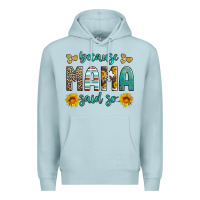 Blue Mist because mama said so western sunflowers Premium Hoodie - Artiststas