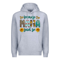 Heather Grey because mama said so western sunflowers Premium Hoodie - Artiststas