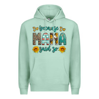 Seafoam because mama said so western sunflowers Premium Hoodie - Artiststas