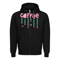 Black coffee and christ Zipper Hoodie - MaliasSmallBusiness