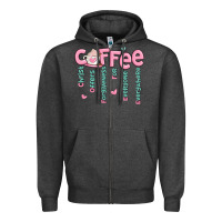 Charcoal Heather coffee and christ Zipper Hoodie - MaliasSmallBusiness