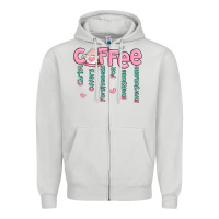 Dove Grey coffee and christ Zipper Hoodie - MaliasSmallBusiness