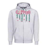 Heather Grey coffee and christ Zipper Hoodie - MaliasSmallBusiness