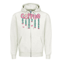 Oatmeal Heather coffee and christ Zipper Hoodie - MaliasSmallBusiness