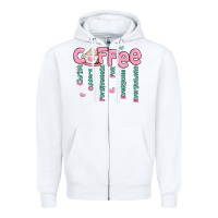 White coffee and christ Zipper Hoodie - MaliasSmallBusiness