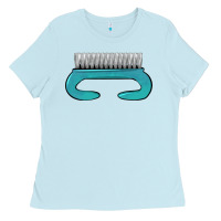 Baby Blue nail brush Ladies Tee - BarkalooDesign