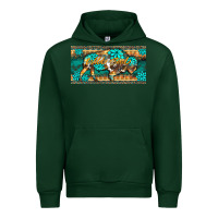 Forest Green western  bison wild soul turquoise's gemstones  license plate template Urban Hoodie - BarkalooDesign