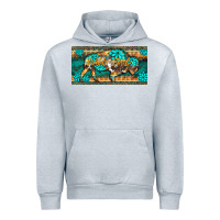 Heather Grey western  bison wild soul turquoise's gemstones  license plate template Urban Hoodie - BarkalooDesign