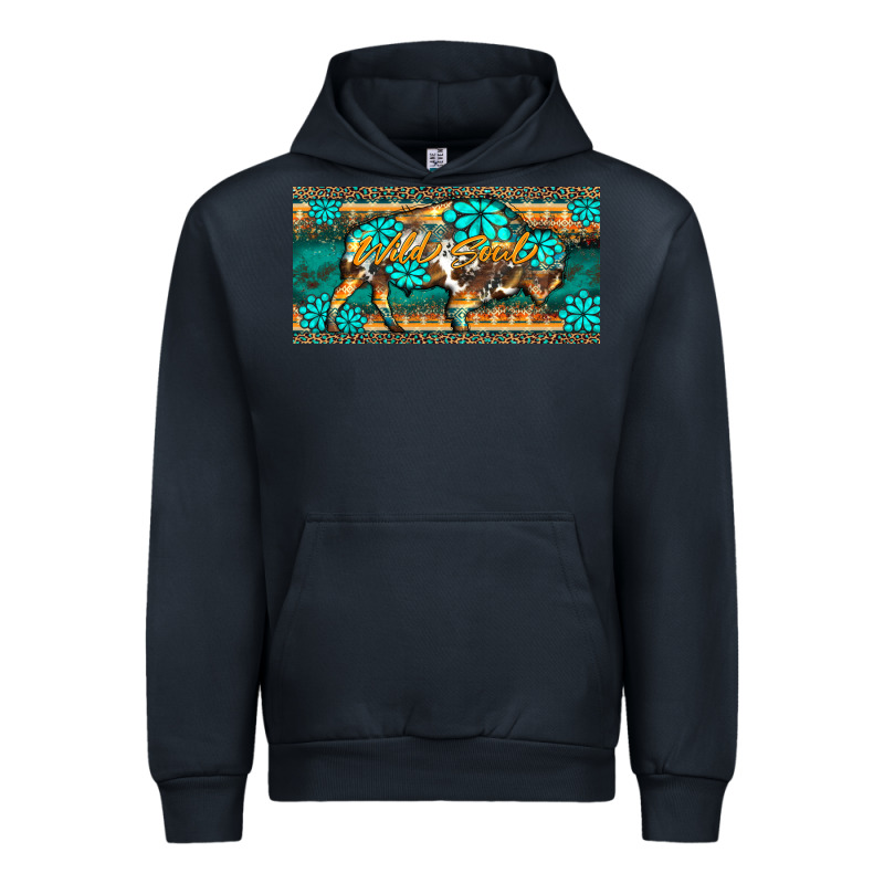 Western  Bison Wild Soul Turquoise's Gemstones  License Plate Template Urban Hoodie by BarkalooDesign | Teevron