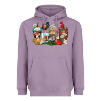 Lavender rooster coffee cups Heavyweight Hoodie - Zillion Design Studio