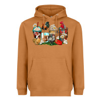 Meerkat rooster coffee cups Heavyweight Hoodie - Zillion Design Studio