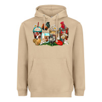 Mushroom rooster coffee cups Heavyweight Hoodie - Zillion Design Studio