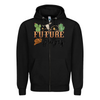 Black future cowboy Zipper Hoodie - MaliasSmallBusiness