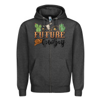 Charcoal Heather future cowboy Zipper Hoodie - MaliasSmallBusiness