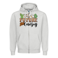 Dove Grey future cowboy Zipper Hoodie - MaliasSmallBusiness