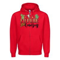 Red future cowboy Zipper Hoodie - MaliasSmallBusiness