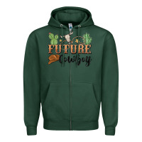 Sports Green future cowboy Zipper Hoodie - MaliasSmallBusiness