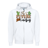 White future cowboy Zipper Hoodie - MaliasSmallBusiness