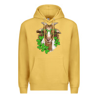Antique Gold st patricks goat with glasses Premium Hoodie - Artiststas