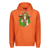 Carrot st patricks goat with glasses Premium Hoodie - Artiststas