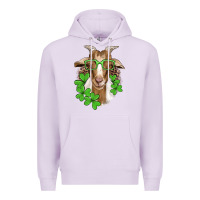 Lilac st patricks goat with glasses Premium Hoodie - Artiststas