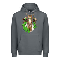 Rock st patricks goat with glasses Premium Hoodie - Artiststas
