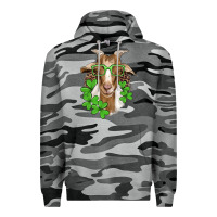 Slate Camo st patricks goat with glasses Premium Hoodie - Artiststas