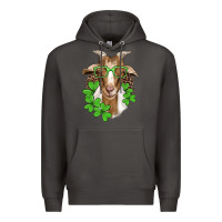 Smoke st patricks goat with glasses Premium Hoodie - Artiststas