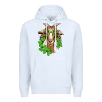 White st patricks goat with glasses Premium Hoodie - Artiststas