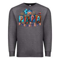 Charcoal Heather American Papa 4th of july Premium Sweatshirt - CowGirlArtShop