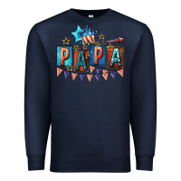 Navy American Papa 4th of july Premium Sweatshirt - CowGirlArtShop