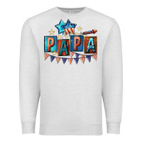 Oatmeal Heather American Papa 4th of july Premium Sweatshirt - CowGirlArtShop