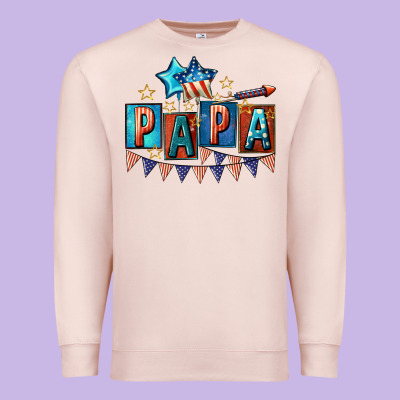 American Papa 4th Of July Premium Sweatshirt Designed By Cowgirlartshop