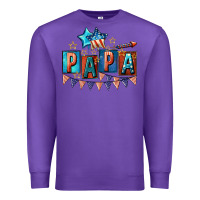Purple American Papa 4th of july Premium Sweatshirt - CowGirlArtShop