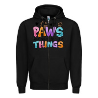 Black paws and enjoy the little things Zipper Hoodie - MaliasSmallBusiness
