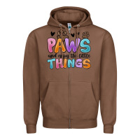 Chestnut paws and enjoy the little things Zipper Hoodie - MaliasSmallBusiness