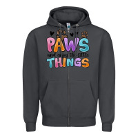 Smoke paws and enjoy the little things Zipper Hoodie - MaliasSmallBusiness