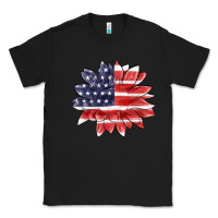 Black american flag sunflower Classic Tee - MaliasSmallBusiness