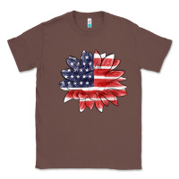 Chestnut american flag sunflower Classic Tee - MaliasSmallBusiness