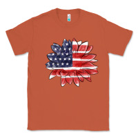 Copper american flag sunflower Classic Tee - MaliasSmallBusiness