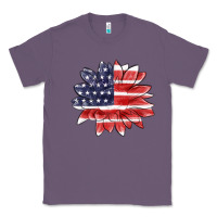 Lavender american flag sunflower Classic Tee - MaliasSmallBusiness