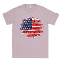 Lilac american flag sunflower Classic Tee - MaliasSmallBusiness