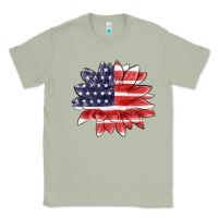 Matcha american flag sunflower Classic Tee - MaliasSmallBusiness
