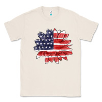 Natural american flag sunflower Classic Tee - MaliasSmallBusiness