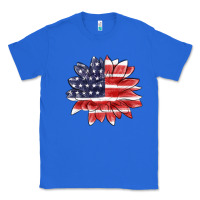 True Royal american flag sunflower Classic Tee - MaliasSmallBusiness