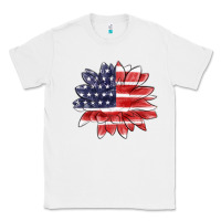 White american flag sunflower Classic Tee - MaliasSmallBusiness