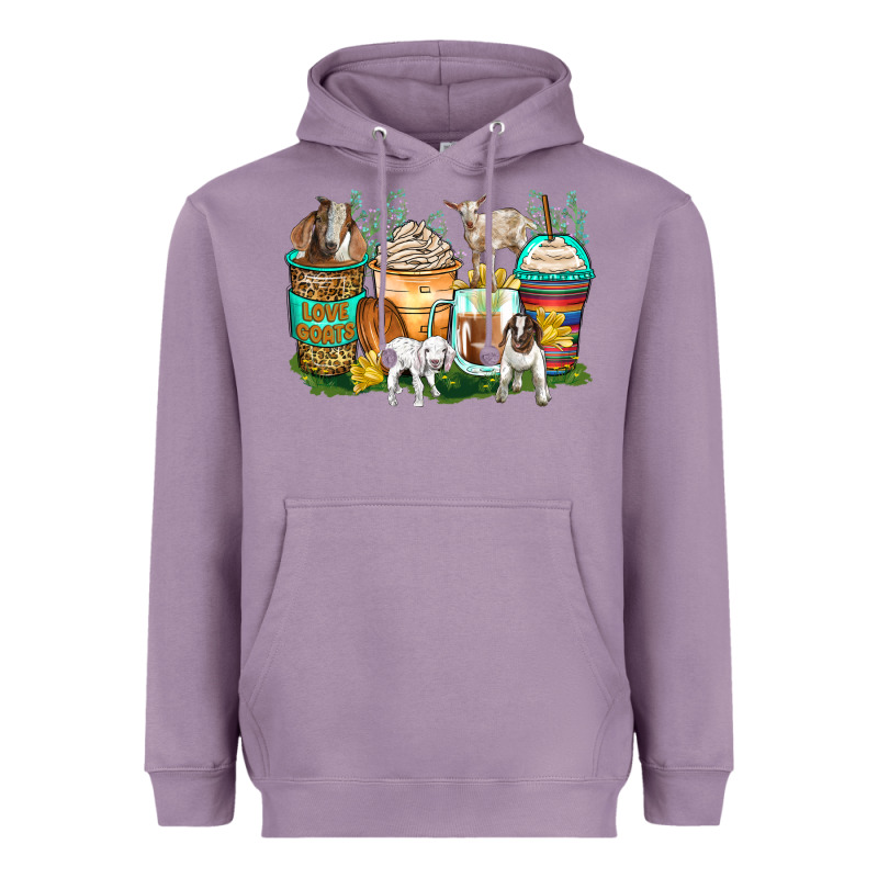 Goats Coffee Cups Heavyweight Hoodie by Zillion Design Studio | Teevron
