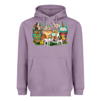 Lavender goats coffee cups Heavyweight Hoodie - Zillion Design Studio