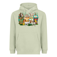 Matcha goats coffee cups Heavyweight Hoodie - Zillion Design Studio